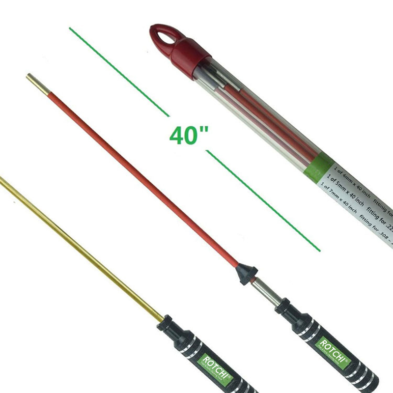 میله تمیز کننده تفنگ فولادی پی وی سی سریع دسته آلومینیومی