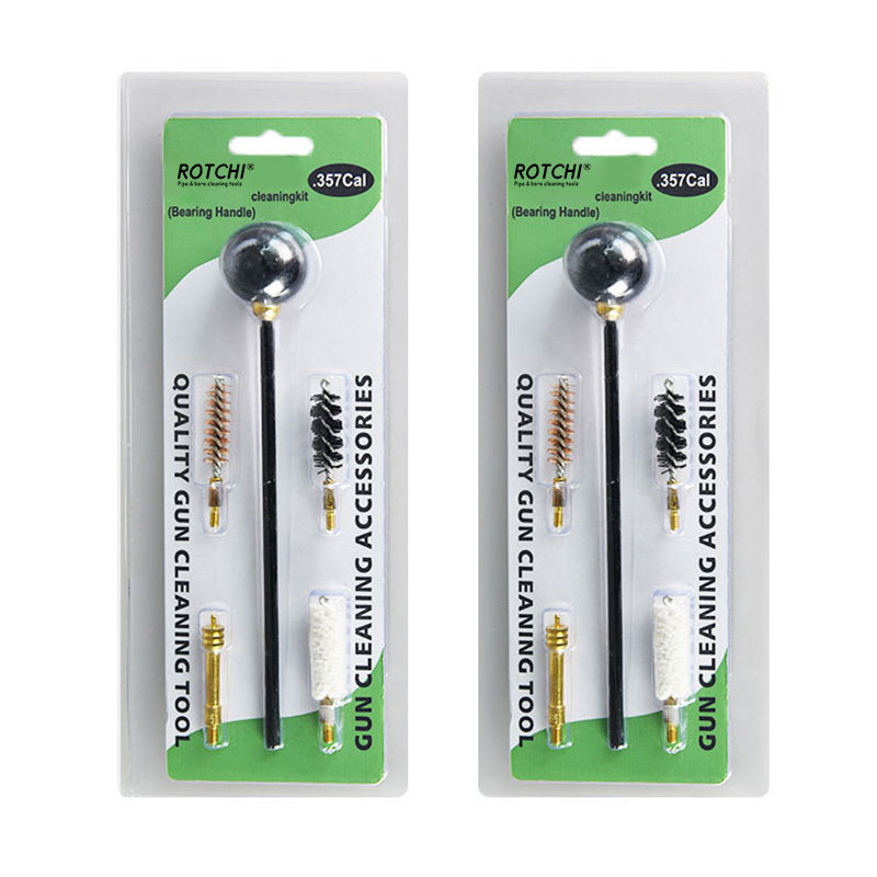 کیت تمیز کردن تفنگ دارای دسته توپ برای تفنگ دستی یا تپانچه