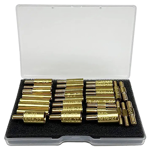 آداپتورهای اتصال میله تمیز کننده تفنگ 30 عدد بسته 5-40 8-32 10-32 5/16-27 رشته های M3 M4 M5 در اتصال میله نر و ماده